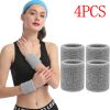 4Pcs/Lot Wrist Sweatband Tennis Sport Wristband Volleyball Gym Elastic Wrist Brace Support Sweat Band Towel Bracelet Protector