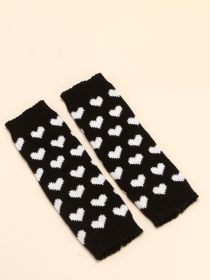 Feet Cover Knitted Love Foot Sock Versatile Slimming Hot Girl Wool (Option: Black-Free Size)