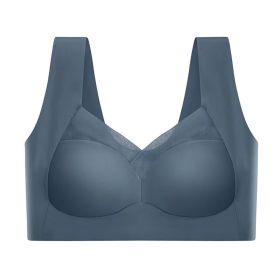 Posture Correcting Bra for Seniors, Anti Sagging Bras (Color: Dark Blue, size: 4XL)