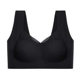 Posture Correcting Bra for Seniors, Anti Sagging Bras (Color: Black, size: 4XL)