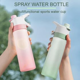 Misting Water Bottle for Sports and Outdoor Activities - BPA-Free Food Grade Plastic with Spray Mist - Portable and Convenient for Office, Gym (Color: Gray)