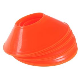 10pcs Football Soccer Training Sport Disc Cones Set; Sports Equipment For Fitness Training (Color: orange)