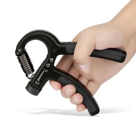 Hand Grip Adjustable Trainer Gripper Strengthener Gym Strength Exerciser Adjustable Heavy Gripper Fitness Hand Exerciser Grip Wrist Training Increase (Color: Black)